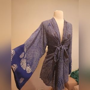 Issa Blue Tunic/Dress with Tie in Front, US Size 4